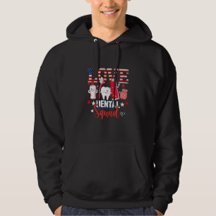 Happy 4th Of Jul  Love Dental Assistant Dentist 10 Hoodie