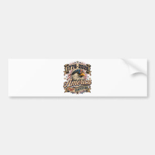 Happy 4th of July 2026 USA 250 Years Bumper Sticker