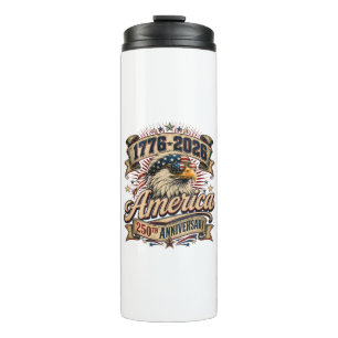 Happy 4th of July 2026 USA 250 Years Thermal Tumbler