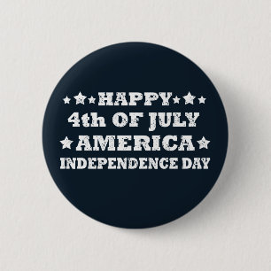 Happy 4th of july 6 cm round badge