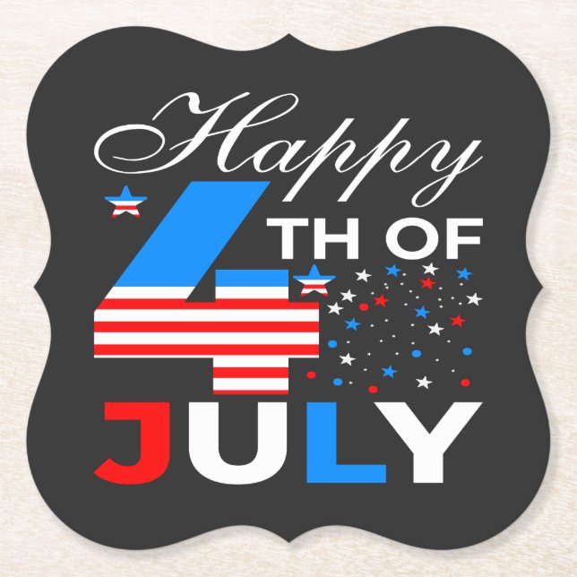 Happy 4th Of July-97958 Paper Coaster (Front)