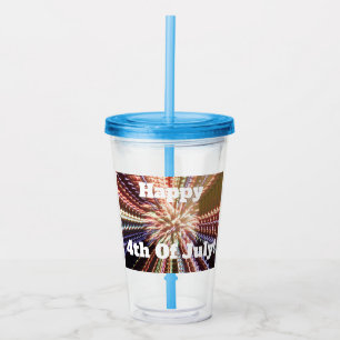 HAPPY 4TH OF JULY ACRYLIC TUMBLER