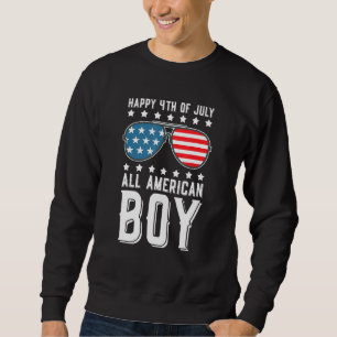Happy 4th Of July All American Boy Sweatshirt