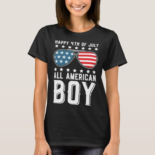 Happy 4th of July All American Boy T-Shirt (Front)