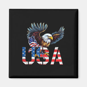 Happy 4th Of July America Flag Patriotic Eagle Usa Magnet