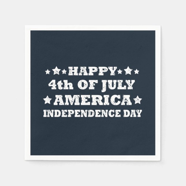 Happy 4th of july America Napkin (Front)