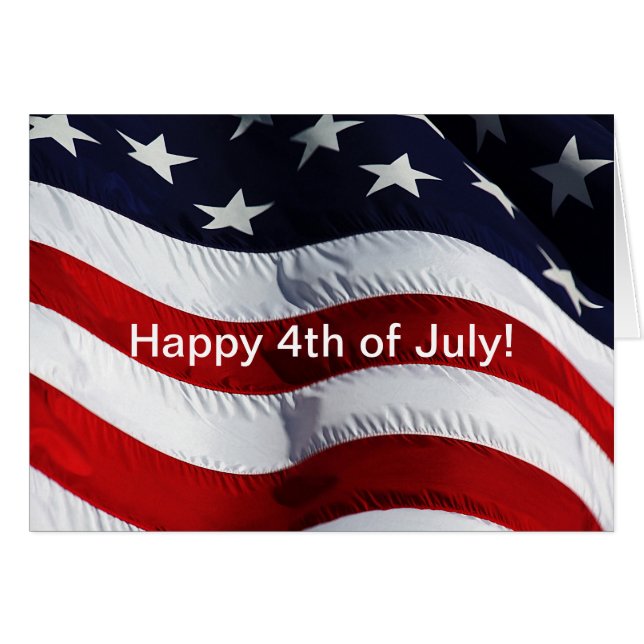 Happy 4th of July! American Flag Customisable (Front Horizontal)