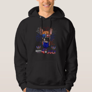 Happy 4th Of July American Flag French Bulldog Sun Hoodie
