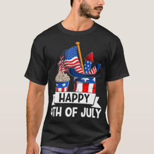 Happy 4th Of July  American Flag USA Funny 4th Of  T-Shirt