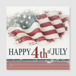Happy 4th of July - American Flag Vintage Design