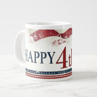 Happy 4th of July - American Flag Vintage Design