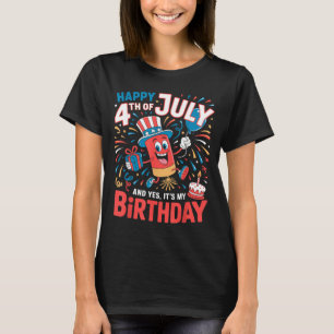 Happy 4th of July And Its My Birthday Boys Girls T-Shirt
