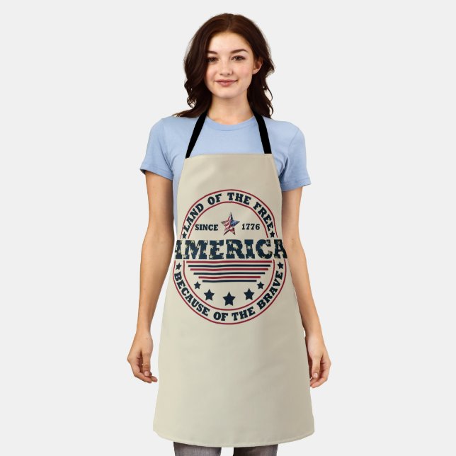 Happy 4th of july apron (Worn)