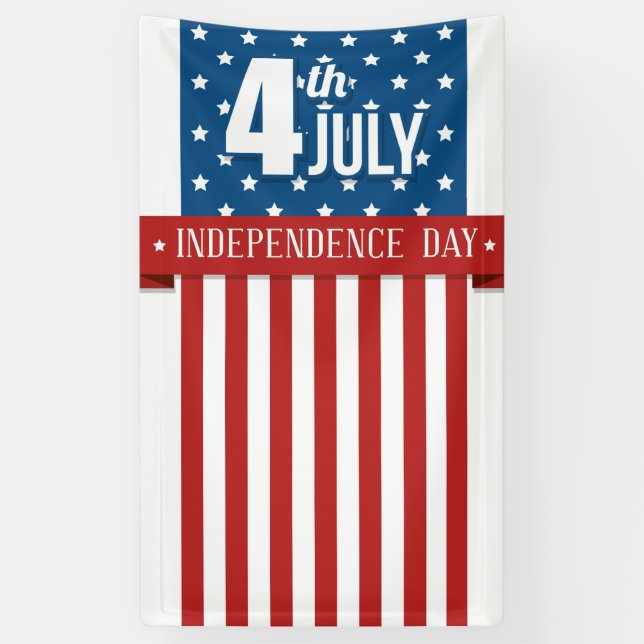 Happy 4th of July  Banner (Vertical)
