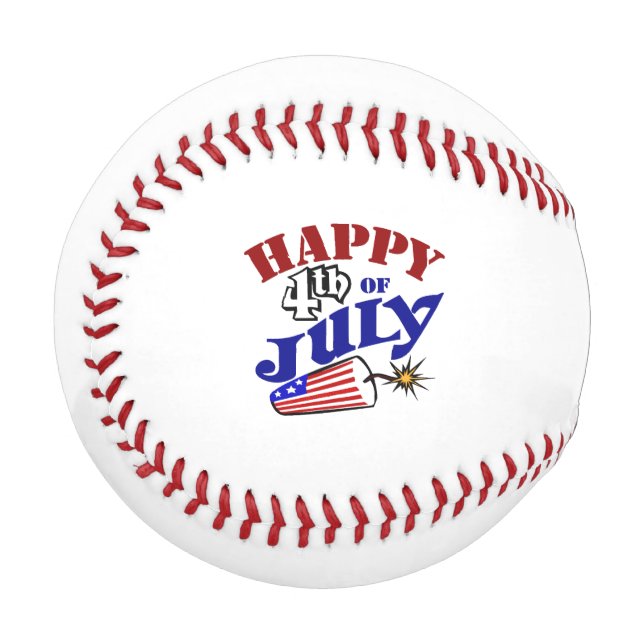 Happy 4th of July Baseball (Front Left)