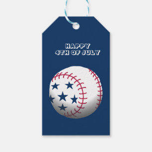 Happy 4th of July Baseball Gift Tags
