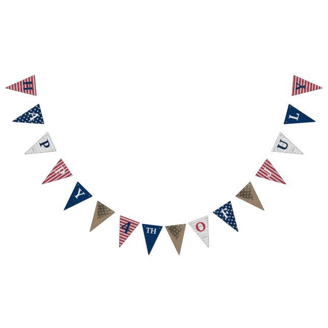 Happy 4th of July Bunting Banner (All)