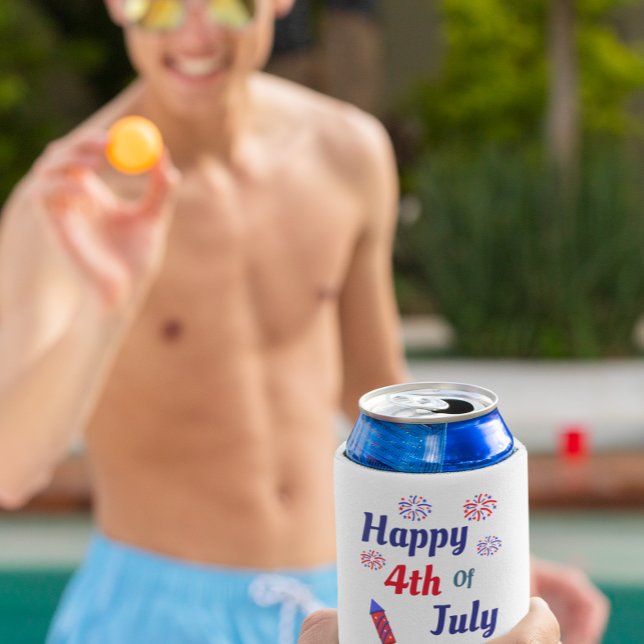 Happy 4th Of July Can Cooler (Creator Uploaded)