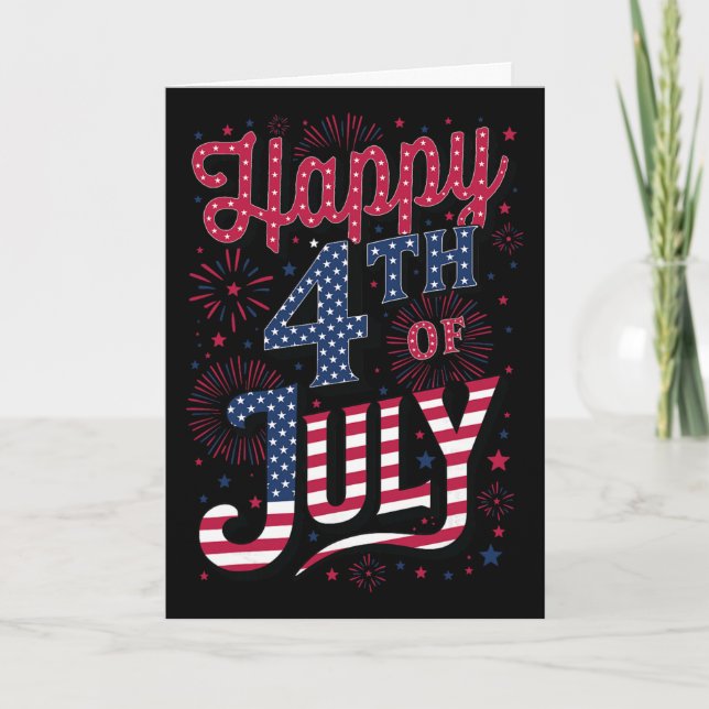 Happy 4th Of July  Card (Front)