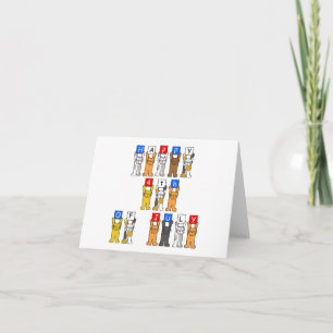 Happy 4th of July Cartoon Cats Card