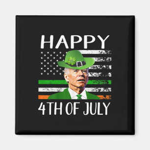 Happy 4th Of July Confused Funny Joe Biden St Patr Magnet