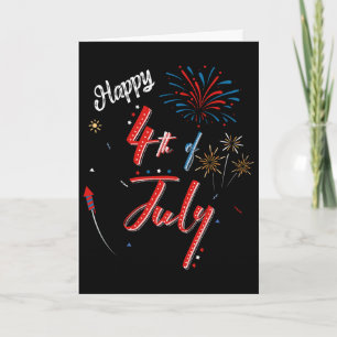 Happy 4th Of July Cool Independence Day Men Women Card