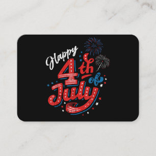 Happy 4th of July Cool Independence Day Patriotic Business Card