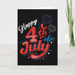 Happy 4th Of July Cool Independence Day Patriotic Card