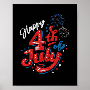 Happy 4th of July Cool Independence Day Patriotic Poster