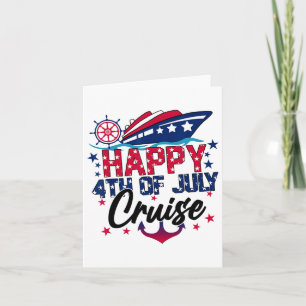 Happy 4th Of July Cruise Patriotic American Cruisi Card