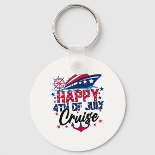 Happy 4th Of July Cruise Patriotic American Cruisi Key Ring