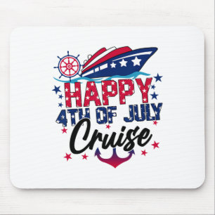 Happy 4th Of July Cruise Patriotic American Cruisi Mouse Pad