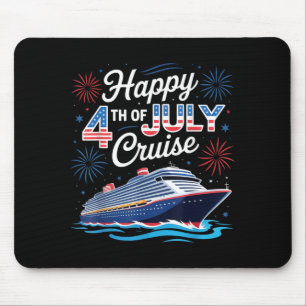 Happy 4th of July Cruise Patriotic Family Matching Mouse Pad