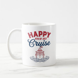 Happy 4th of July Cruise Patriotic Ship Design_1 Coffee Mug