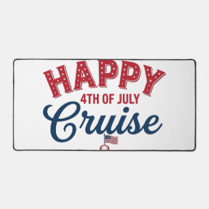 Happy 4th of July Cruise Patriotic Ship Design_1 Desk Mat