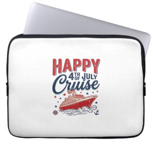Happy 4th of July Cruise Vintage Patriotic Shirt_1 Laptop Sleeve
