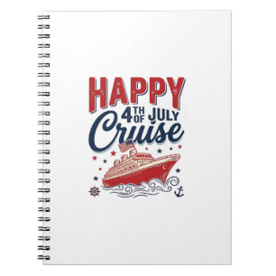 Happy 4th of July Cruise Vintage Patriotic Shirt_1 Notebook