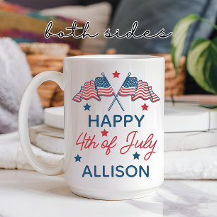 Happy 4th of July Custom Mug for Coworker or Women
