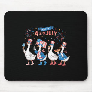 Happy 4th Of July Ducks Independence Day American Mouse Pad