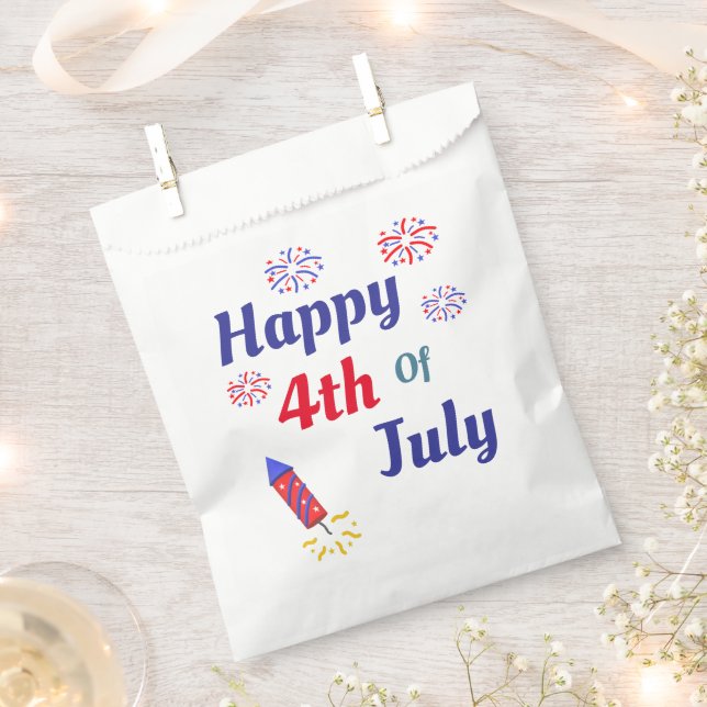 Happy 4th Of July Favour Bag (Clipped)