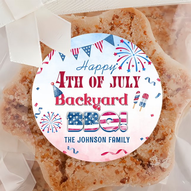 Happy 4th of July Fireworks BBQ Party Sticker (Creator Uploaded)