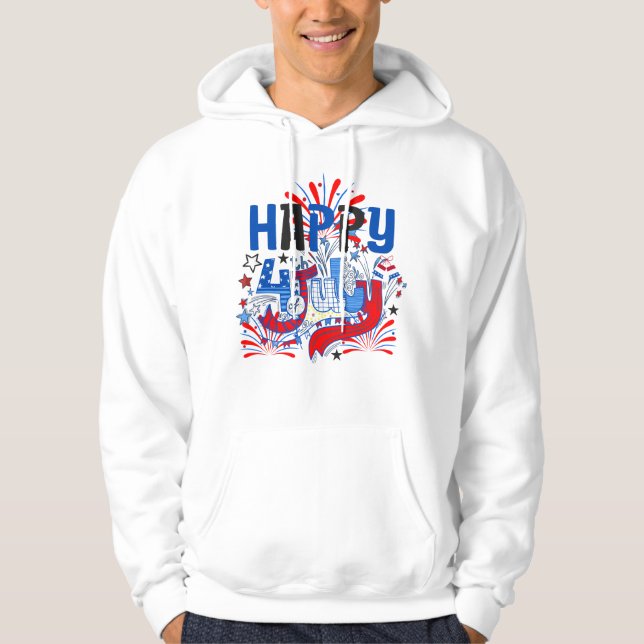 Happy 4th of July Fireworks USA-63261 Hoodie (Front)