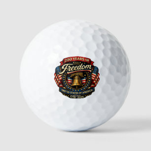 Happy 4th of July Flag Hat Medallion Golf Balls