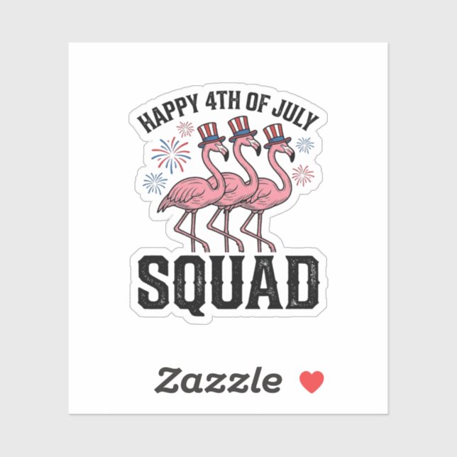 Happy 4th of July Flamingo Squad Vector Design_1 (Sheet)