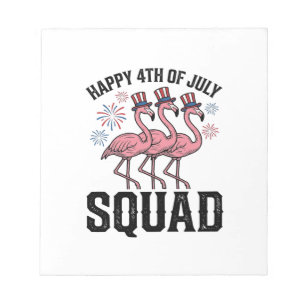 Happy 4th of July Flamingo Squad Vector Design_1 Notepad