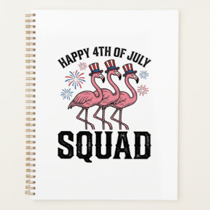 Happy 4th of July Flamingo Squad Vector Design_1 Planner