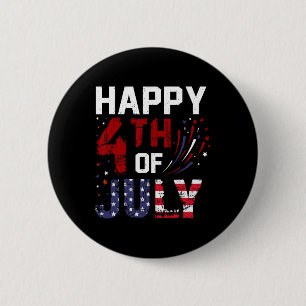 Happy 4th Of July For Woman Men Kids Usa Independe 6 Cm Round Badge