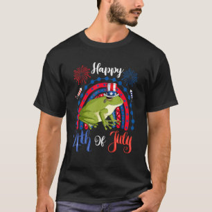 Happy 4th Of July Frog Sunglasses American Flag Fi T-Shirt