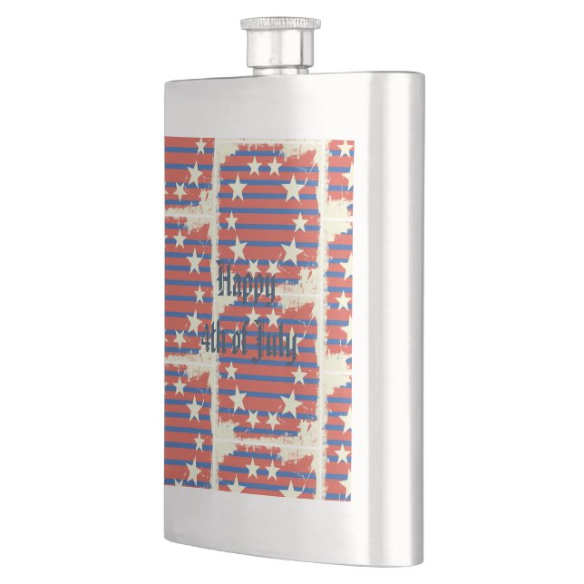 Happy 4th of July gift  Hip Flask (Left)