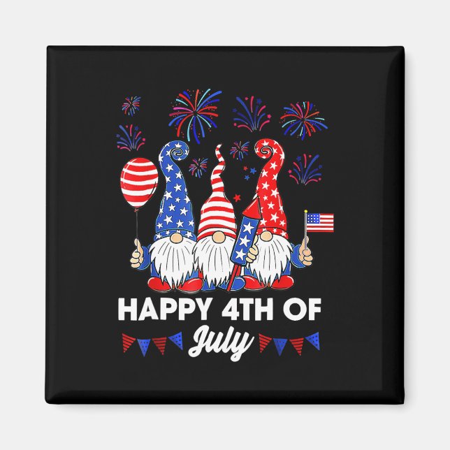Happy 4th Of July Gnomes  Magnet (Front)